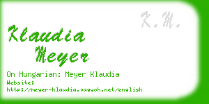 klaudia meyer business card